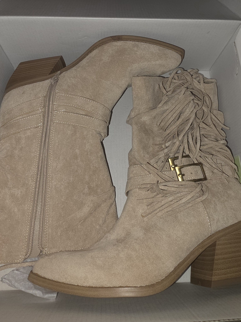 Madden NYC Women's Faux Suede Fringe Boots Size 8 BNIB - Picture 6 of 10